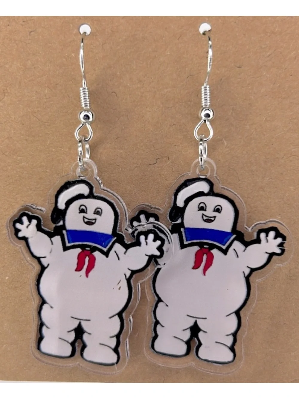 Marshmallow Man Acrylic Dangle Earrings Fashion Jewelry